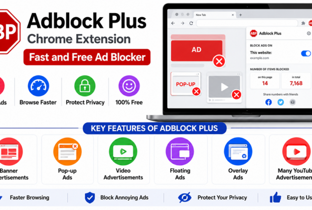 Adblock Plus Chrome Extension – Fast and Free Ad Blocker