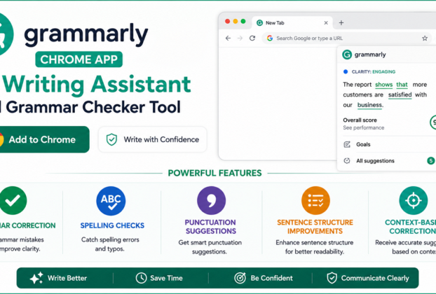 Grammarly Chrome App – AI Writing Assistant and Grammar Checker Tool